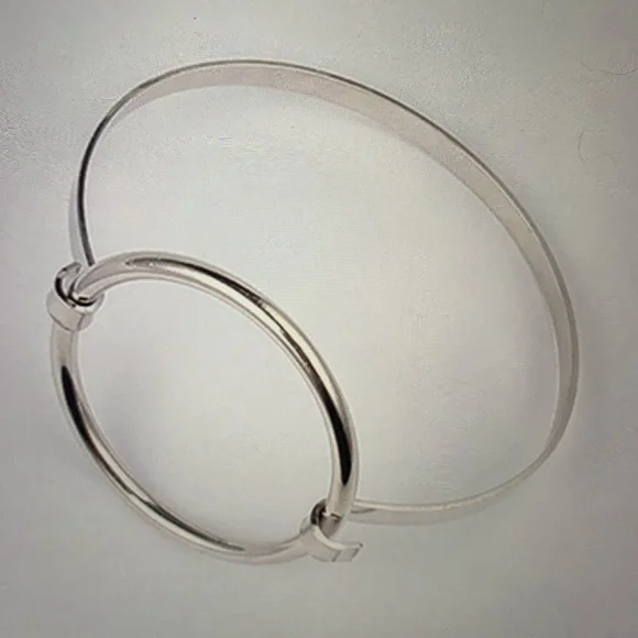 CUFF CIRCLE BRACELET SILVER OR GOLD - Picture 3 of 6